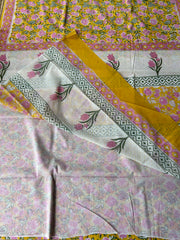 Block Printed Mul cotton saree