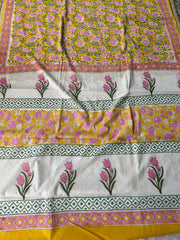 Block Printed Mul cotton saree